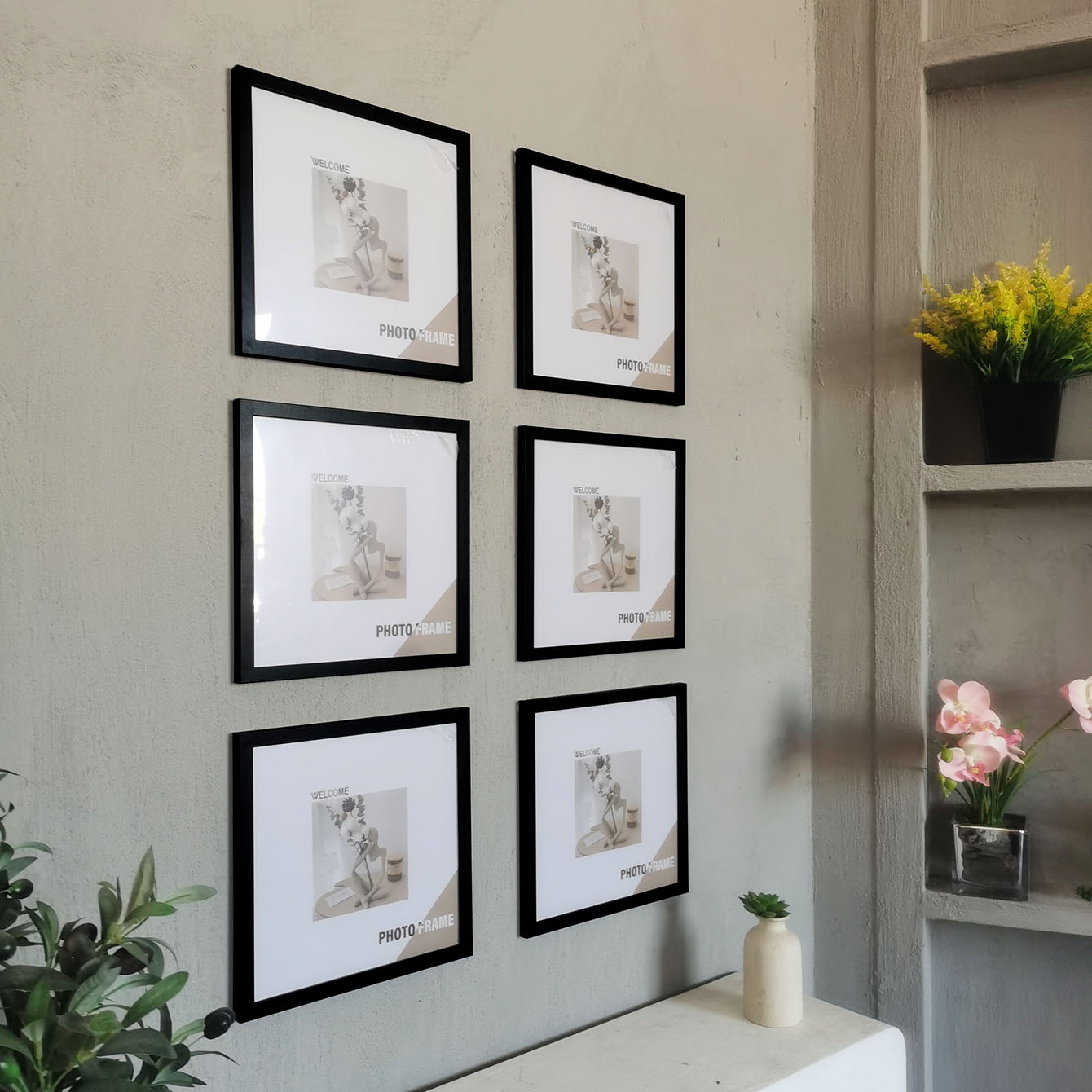 3Pcs Wood Square Photo Frames  - огляд і ціна Engraved Wood Frame