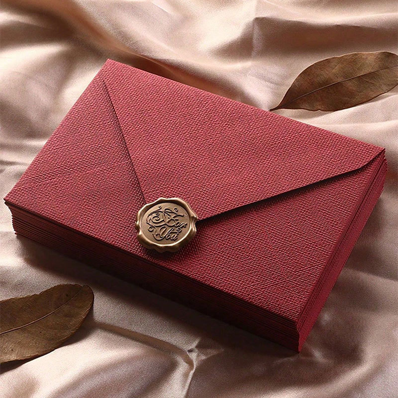 10pcs Linen-Textured Envelope  - огляд і ціна Wax Seal Letter Kit