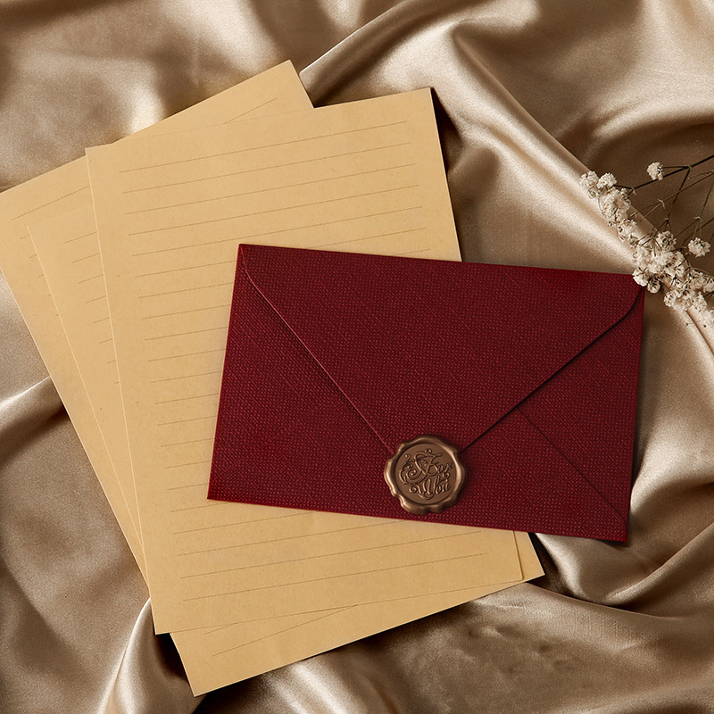 10pcs Linen-Textured Envelope  - огляд і ціна Wax Seal Letter Kit