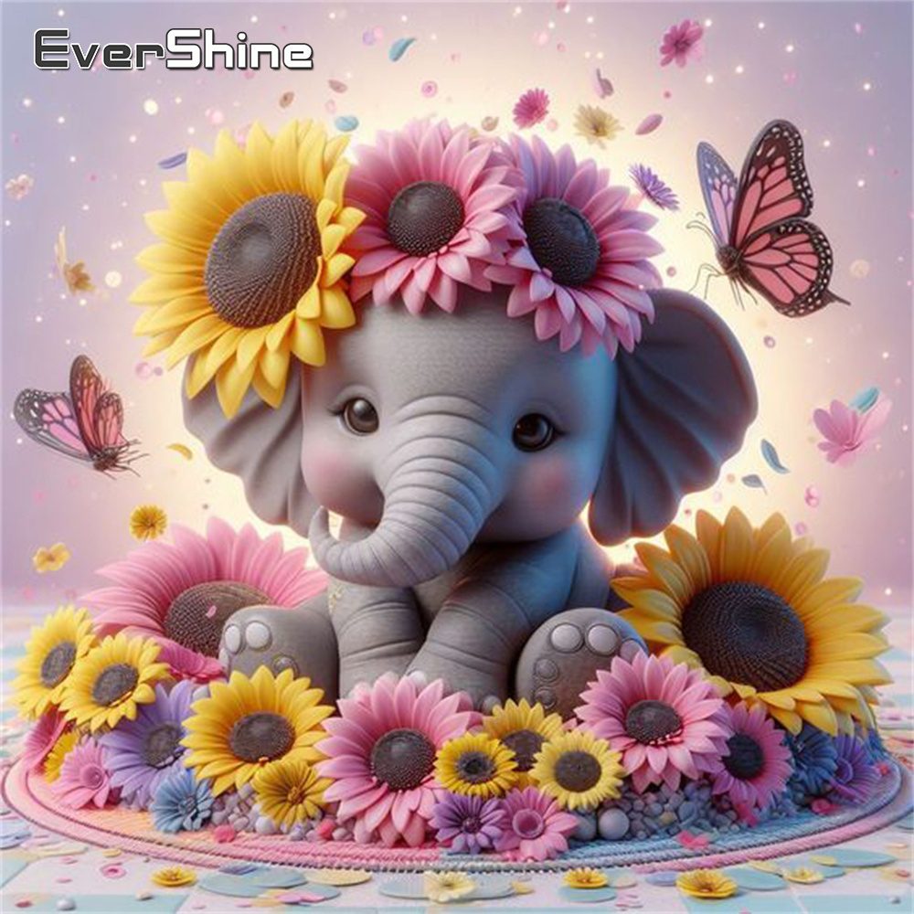 Evershine Elephant Diamond Pai - огляд і ціна Photo Mosaic Print