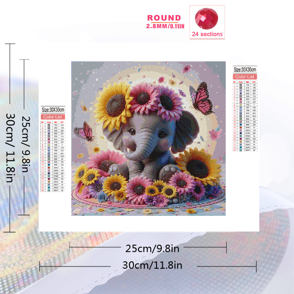 Evershine Elephant Diamond Pai - огляд і ціна Photo Mosaic Print