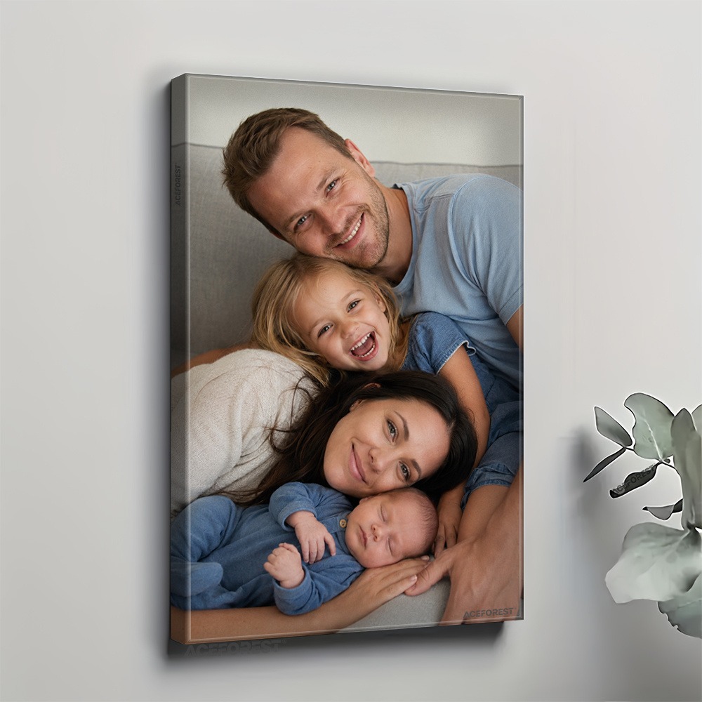 2D Personalized Photo Canvas W - огляд і ціна Engraved Wood Frame